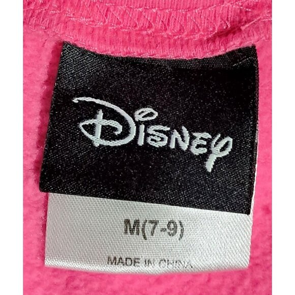 Disney Pink Minnie Mouse Angry Womens Sweatshirt M(7-9) Cotton/Polyester Crewnec - Picture 2 of 12